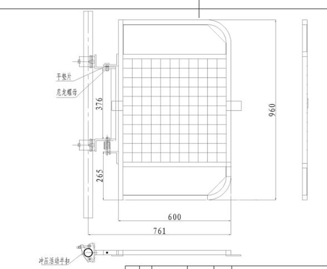 弹簧梯访问操作脚手架安全门